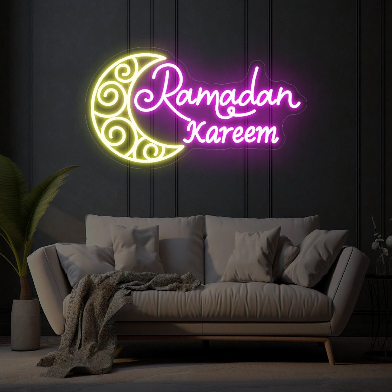 Best Sell Lighting up Night Neon Wall Decoration Custom Neon Sign Ramadan
