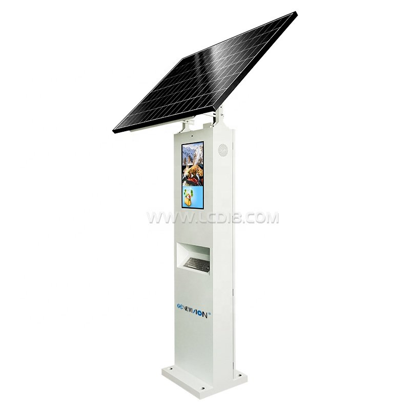 22 Inch Solar Panel Powered Outdoor Double Sided Single Screen Side LCD Digital Signage Advertising Light Box