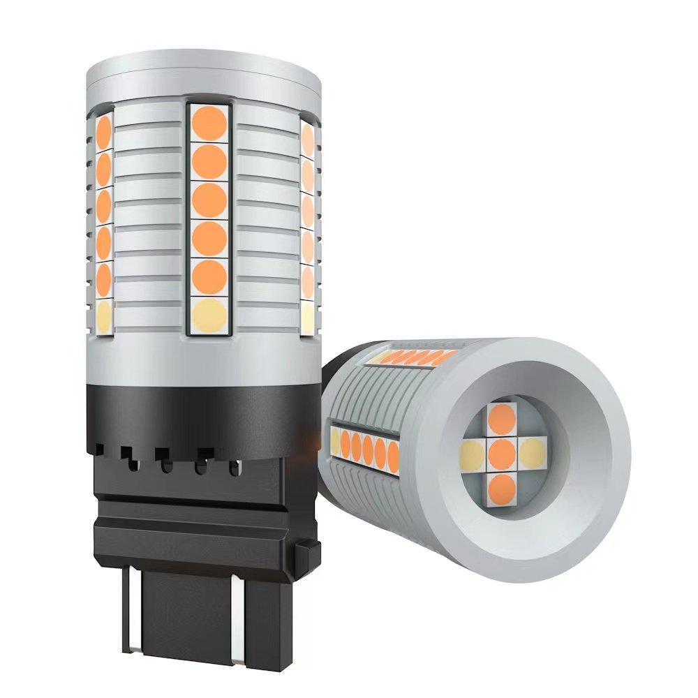 2024 Turn Signal Brake Backup Tail Light 30w 45smd 3030 No Hyper Flash Canbus 1156 3156 7440 Ba15s P21w Orange Bau15s Led Bulb
