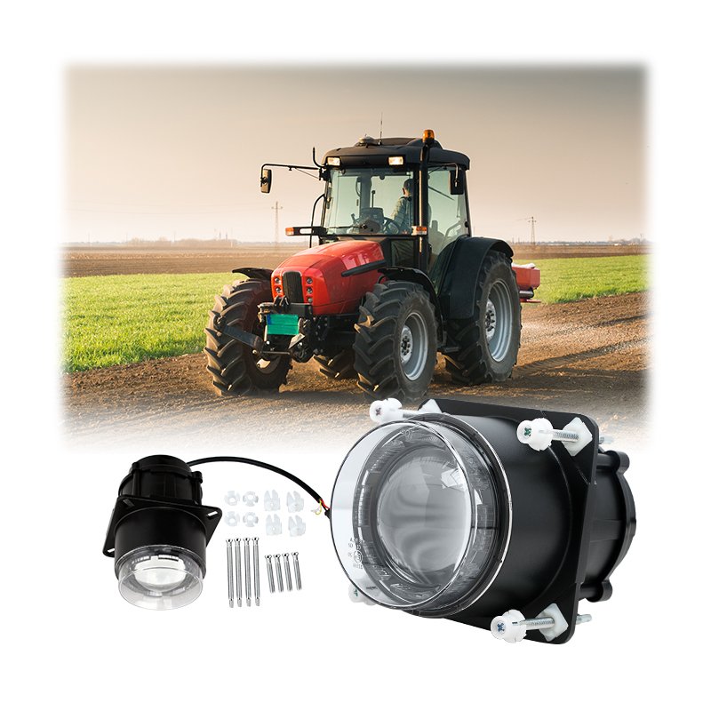 25W 90MM 3.5 Inch LED Tractor Headlamp High Beam with Parking Light for Buses Trucks Tractors ECE Approved
