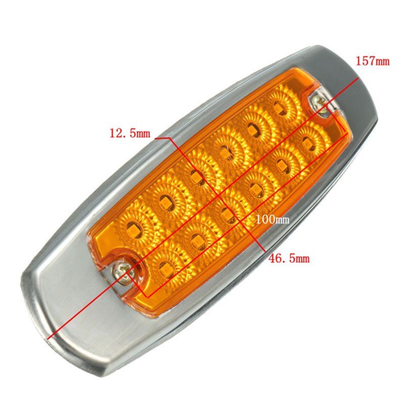 24V 12V DC Indicator Lamps Truck Trailer Lorry Van LED Side Marker Light for Bus