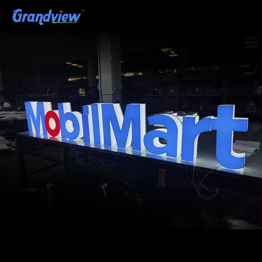 Company Signs Led Acrylic Letter Sign Channel Letters Outdoor 3D Acrylic Front Lit Led Shop Sign Board