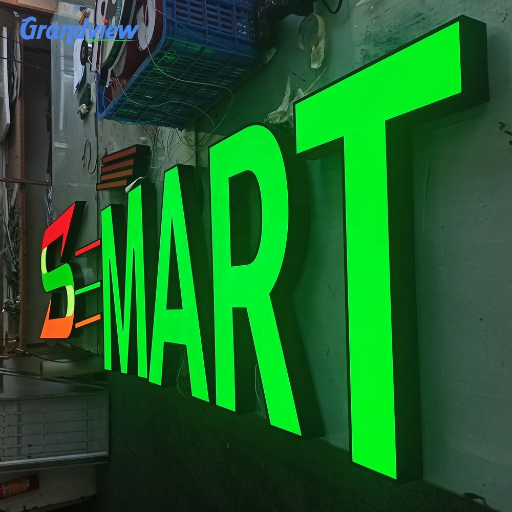 Company Signs Led Acrylic Letter Sign Channel Letters Outdoor 3D Acrylic Front Lit Led Shop Sign Board