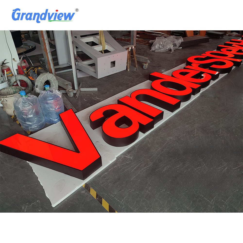 Company Signs Led Acrylic Letter Sign Channel Letters Outdoor 3D Acrylic Front Lit Led Shop Sign Board