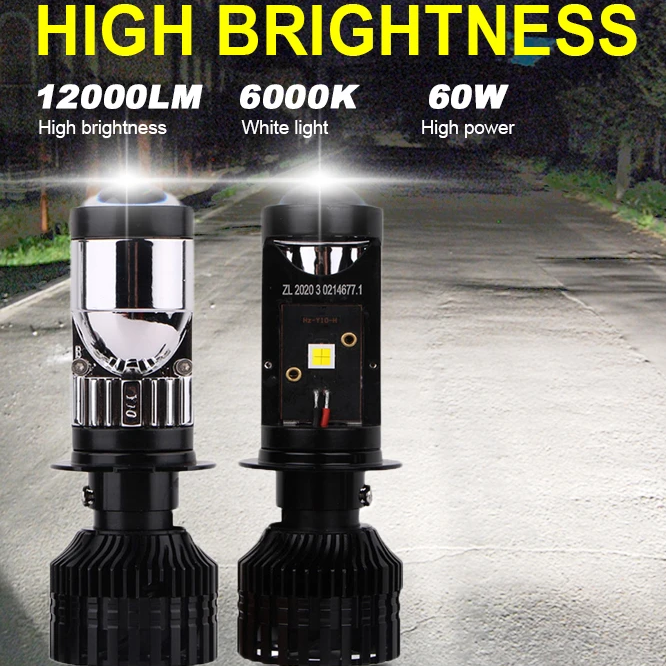 New Y10 Super Bright Projector Led Headlight Lens Mini H4 Led H7 Laser Headlight Bulbs 20000lm Bi Car Led Projector Lens Y10