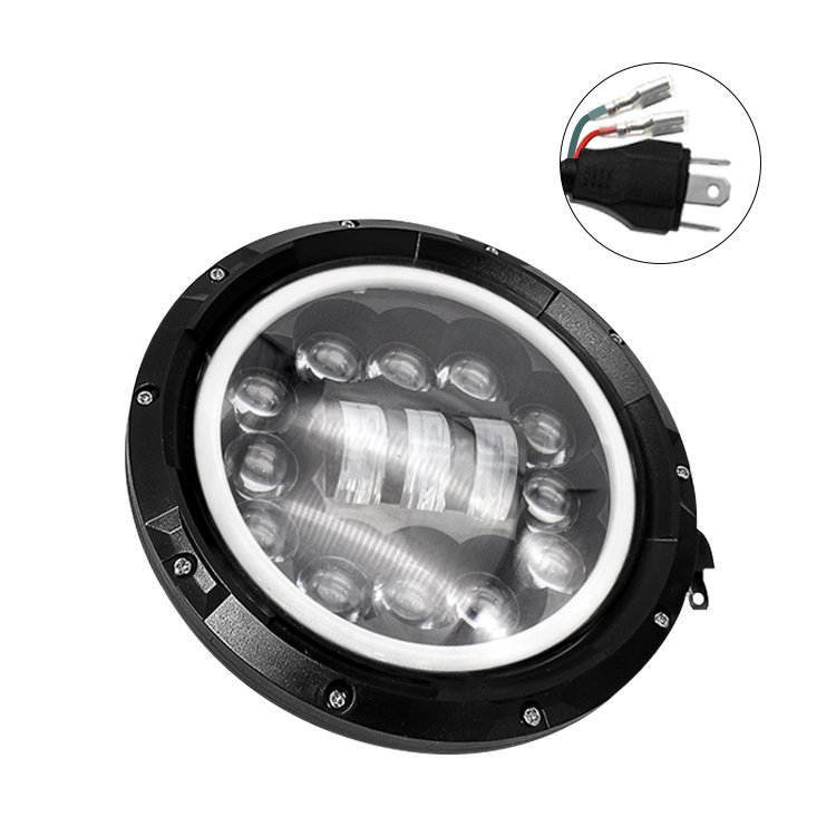 7inch Led Headlight for jeep 60W Led Spotlight Fog Driving Lamp Angel Eye Motorcycle Lights Work Light for Truck Wrangler JL JK