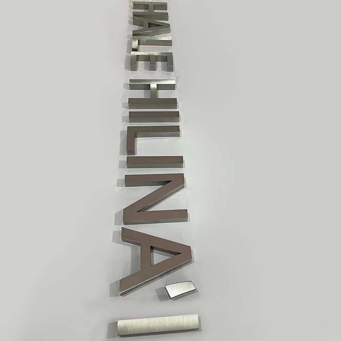 Custom Outdoor Welding Logo Signgae 3D Brushed Stainless Steel Metal Laser Cutting Letters Sign for Decoration