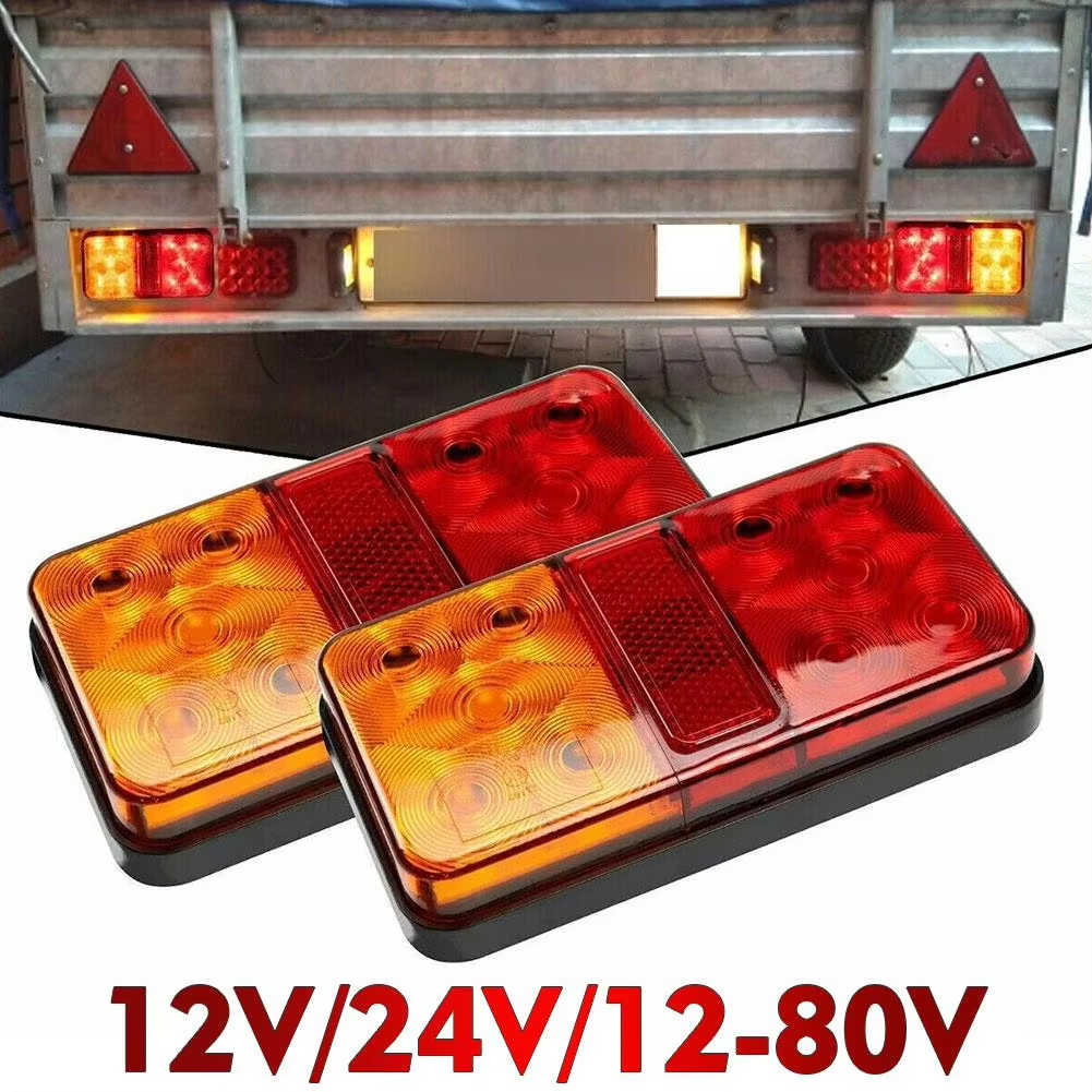 12V 2W 10 LED Truck Car Trailer Rear Tail Light Stop Indicator Lamp Taillight Turn Signal Waterproof Shockproof Lights