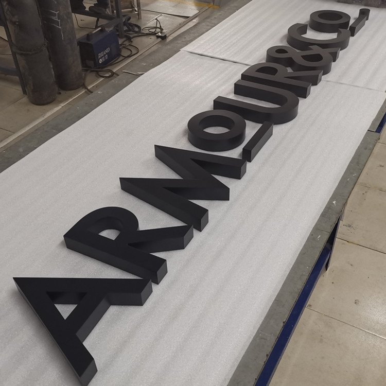 High Quality Stainless Steel Acrylic Black 3d Wall Outdoor Sign Letters Custom Signage