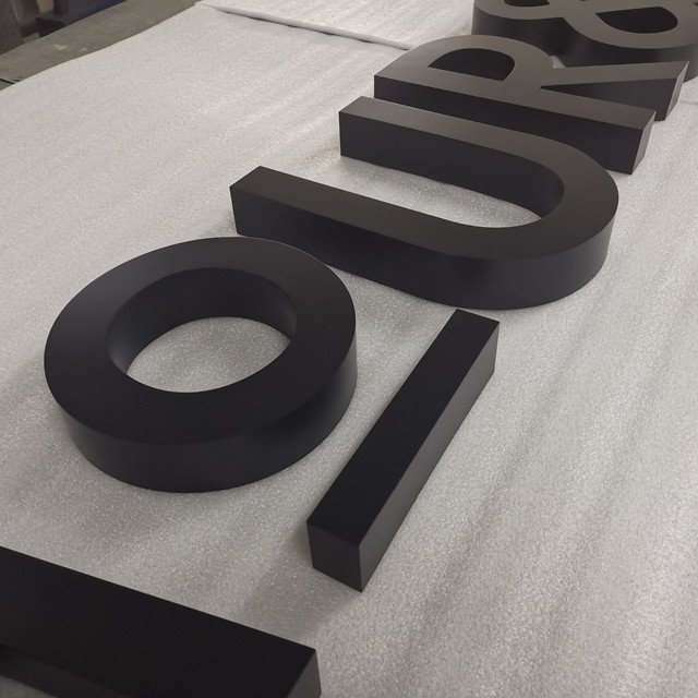 High Quality Stainless Steel Acrylic Black 3d Wall Outdoor Sign Letters Custom Signage