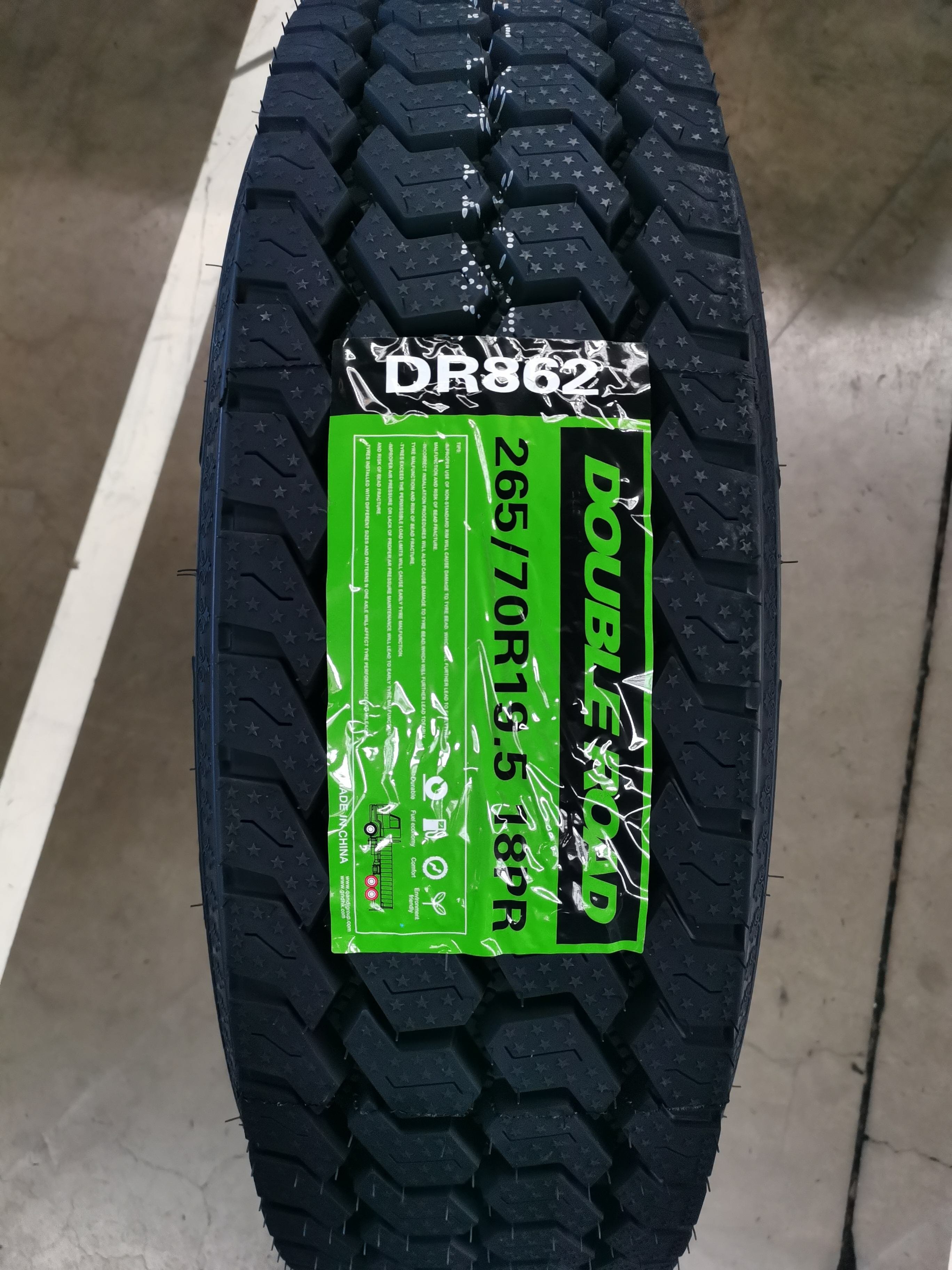 China Top Brand Standard Load Truck Tyres DoubleRoad 255/70R22.5 265/70R22.5 295/80R22.5 Strong Drive Truck Wheels and Tires
