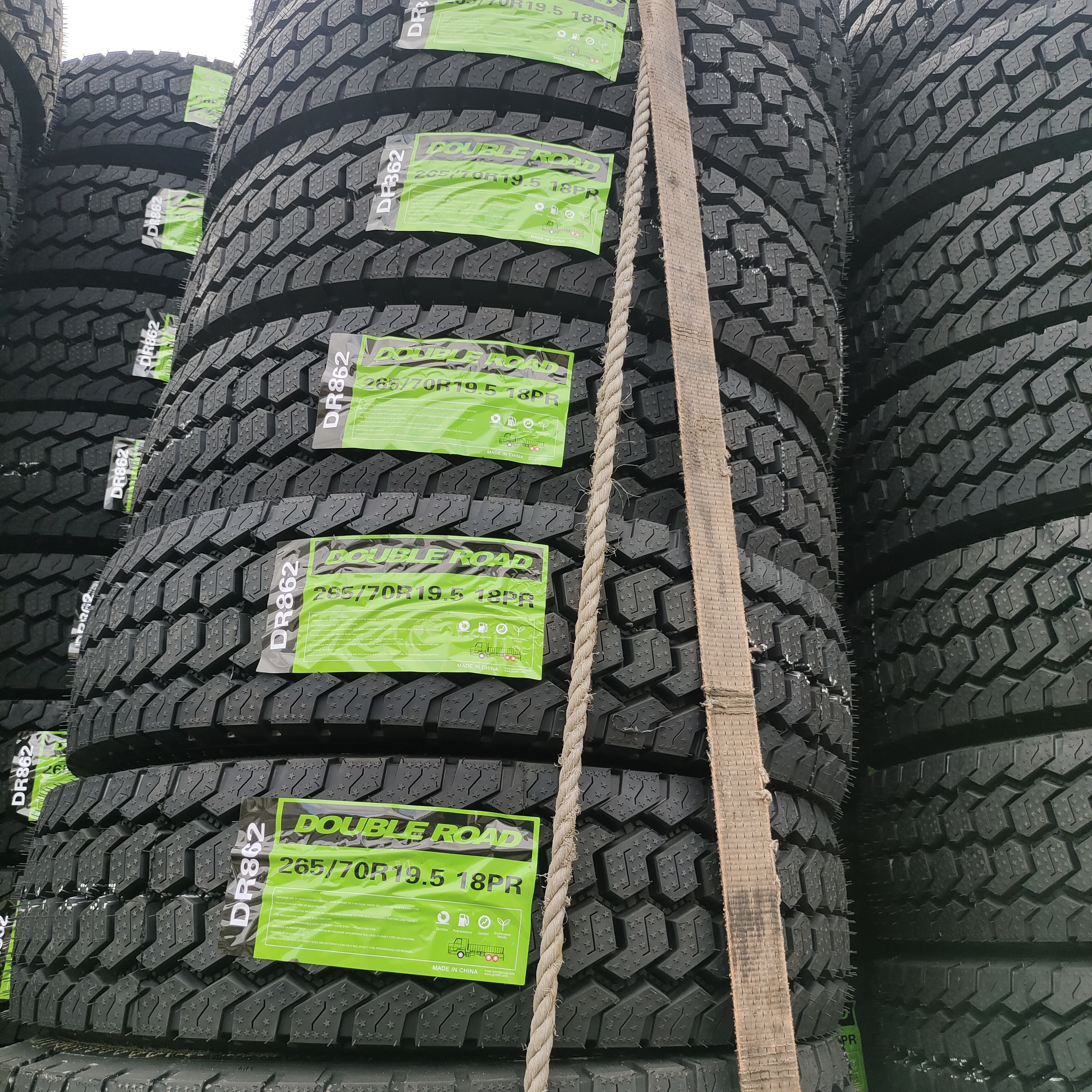China Top Brand Standard Load Truck Tyres DoubleRoad 255/70R22.5 265/70R22.5 295/80R22.5 Strong Drive Truck Wheels and Tires