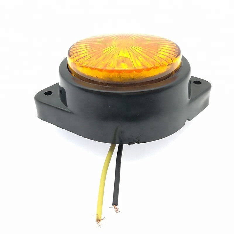 Truck Trailer Boat 24V LED Side Marker Lamp Clearance Light Red Amber 5 High Quality Straw Hat LED