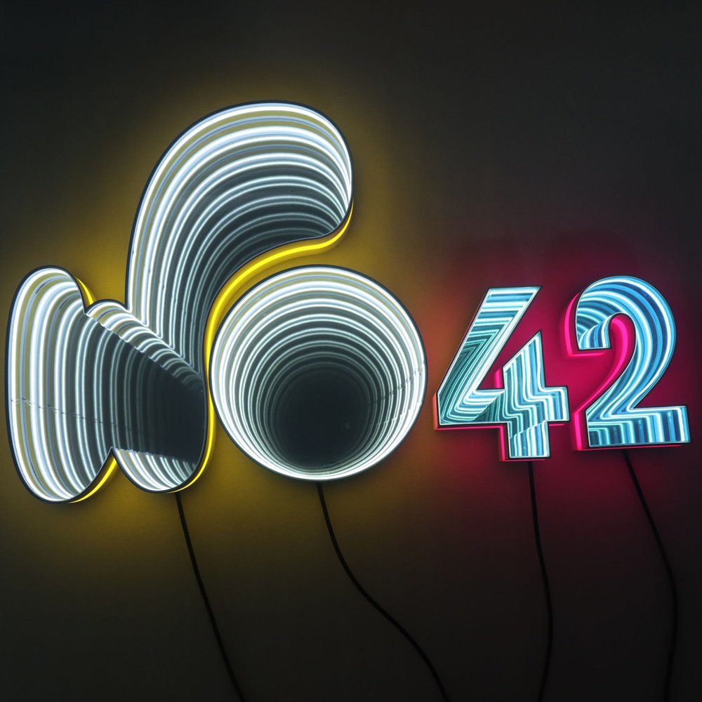 Acrylic Neon LED Infinity Mirror Fast Delivery Custom Logo Letter Wall Hanging Business Wedding Party Decor Neon Sign