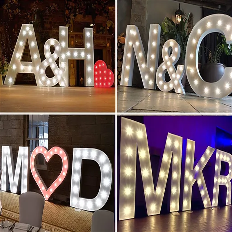 Big Letter Signs Large Led Numbers Light up Letter 0~9 Marquee Numbers 4ft 60 Birthday Party Stage Decorations