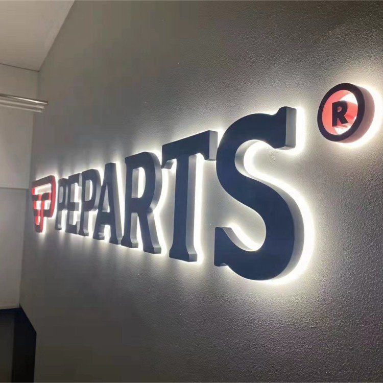 Raised Letter Outdoor Sign Business Wall logo Sign Led Commercial Office 3D Signage Letters Light logo Wall Mount