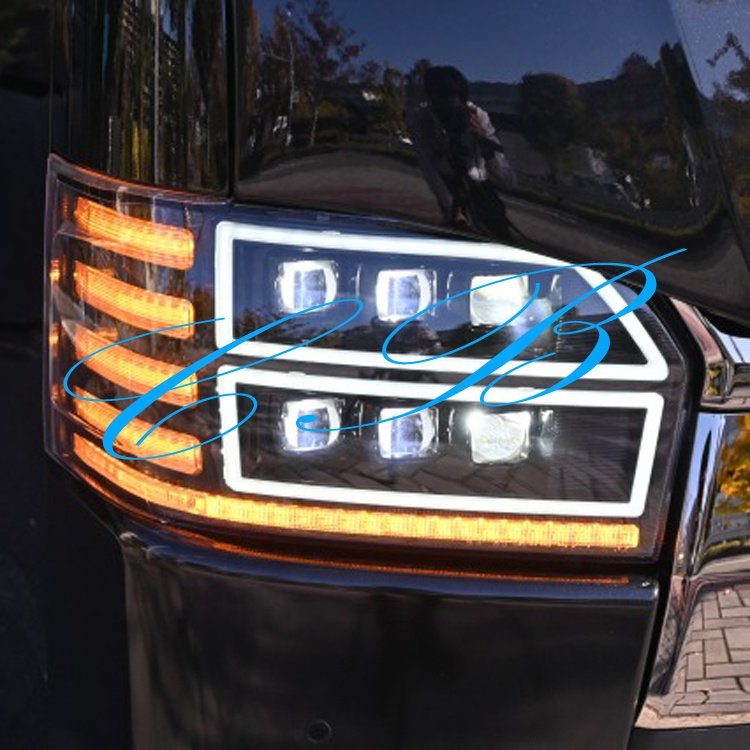New Essex Style LED Headlight Assembly for KDH200 Hiace 2014-2018 Quantum Bus Car Head Lamp