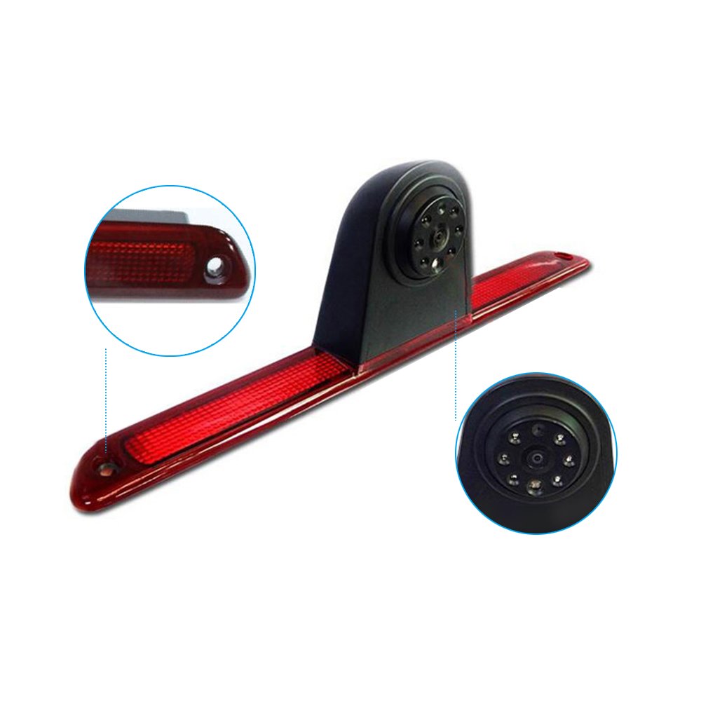 PJAUTO Truck Van Vehicle Parking Reversing Camera Led Brake Light Reverse Rear View Backup Camera for Mercedes Sprinter VW Craft