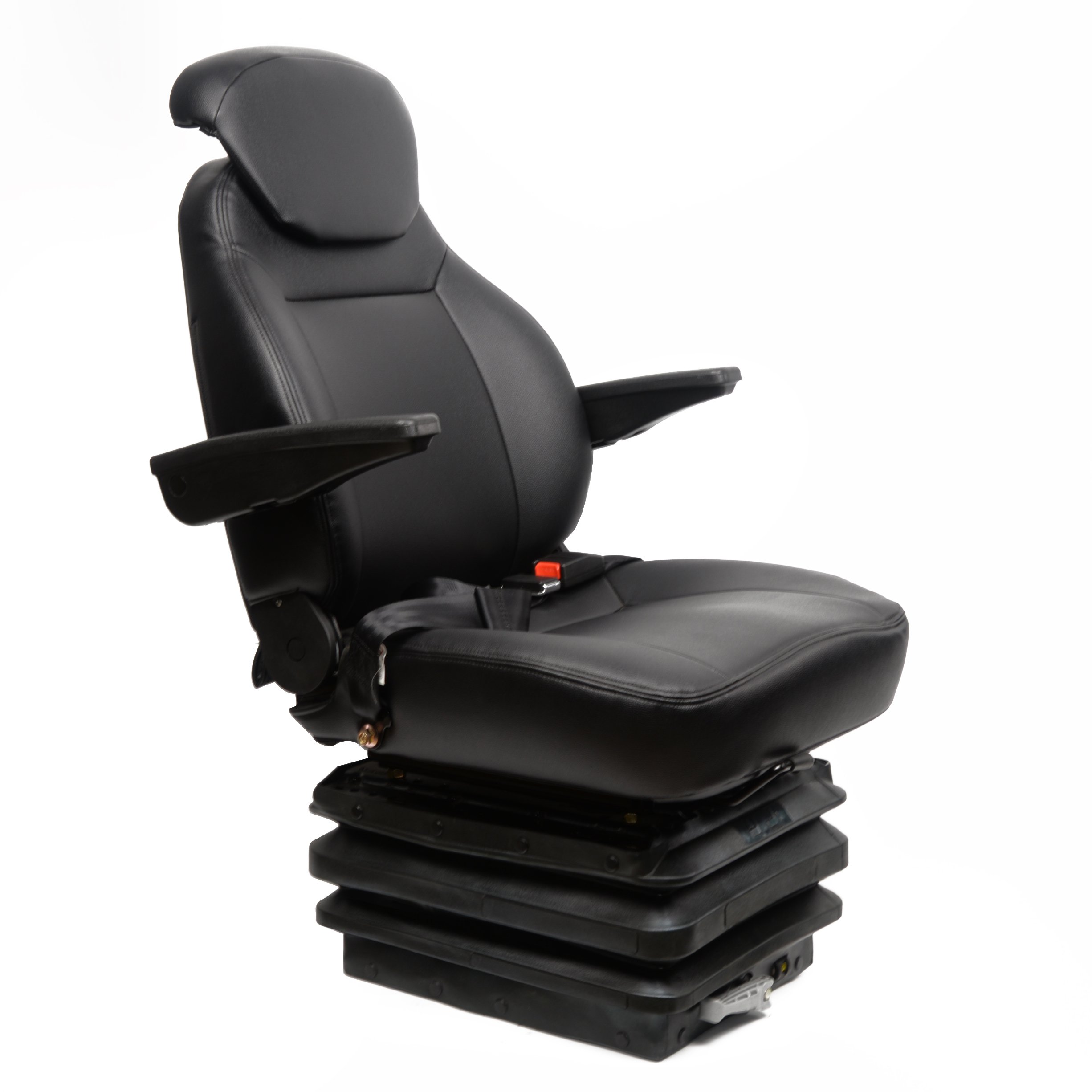 Adjustable PVC Vinyl Truck Bus Excavator Air Suspension Driver Seats OEM Mechanical Suspension Shock Absorber Seat