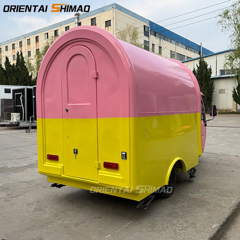 China Electric Van Bus bar Bbq Trailer caravan Mobile Tricycle 3 Wheels Electric Concession Food Truck