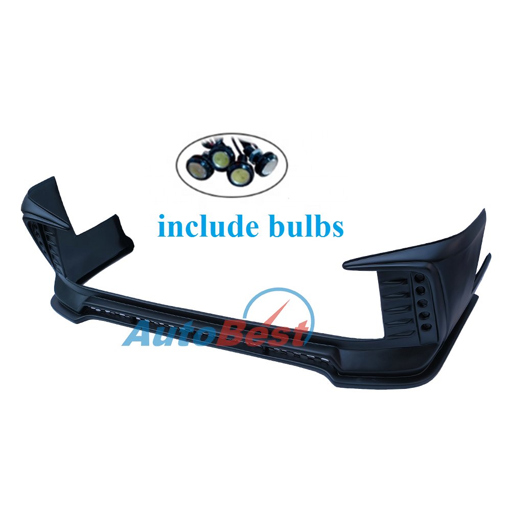 KDH FRONT BUFFER LIP BODY KITS WITH LIGHT for TOYOTA HIACE 2014UP VAN BUS KDH200 LOW ROOF