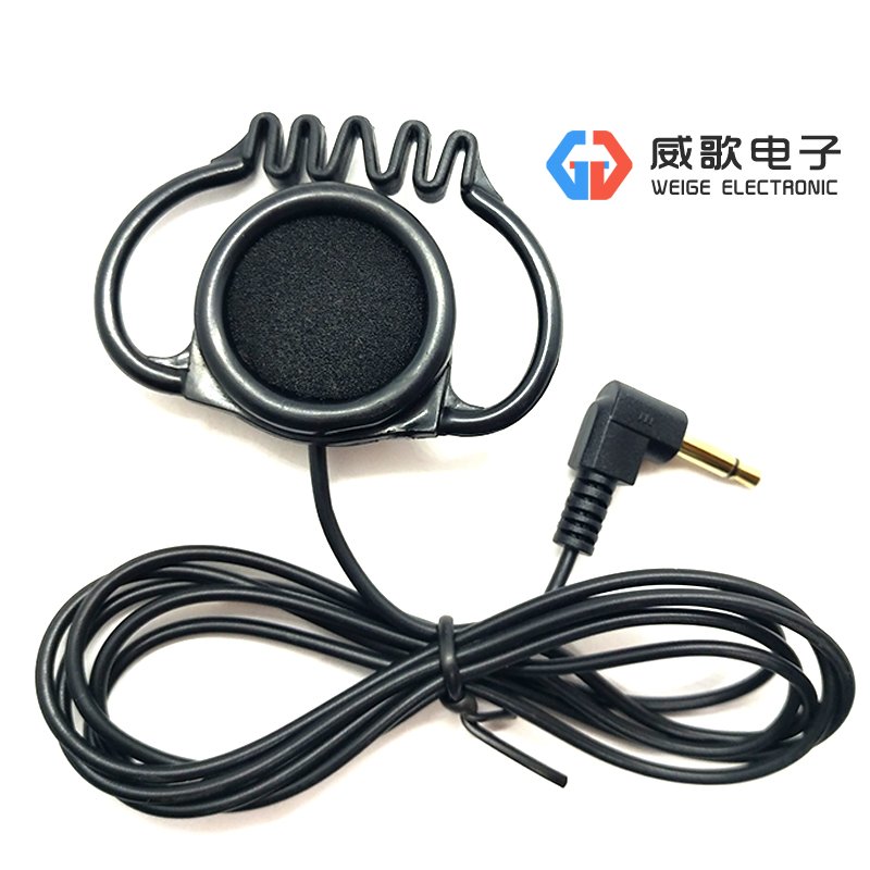 G Hook Earpiece Earphones Tour Guide System Headphone With Microphone One Side Wired Ear Hook Earphone Radio Accessories Headset