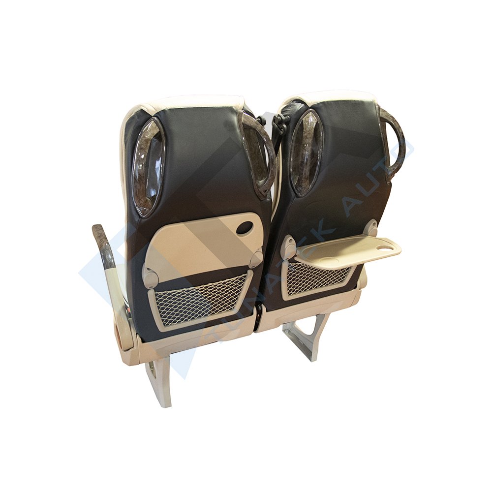 Bus Coach Minibus Reclining M1 M2 Passenger Seat With Back Accessories Magazine Net Food Tray Grab Handle