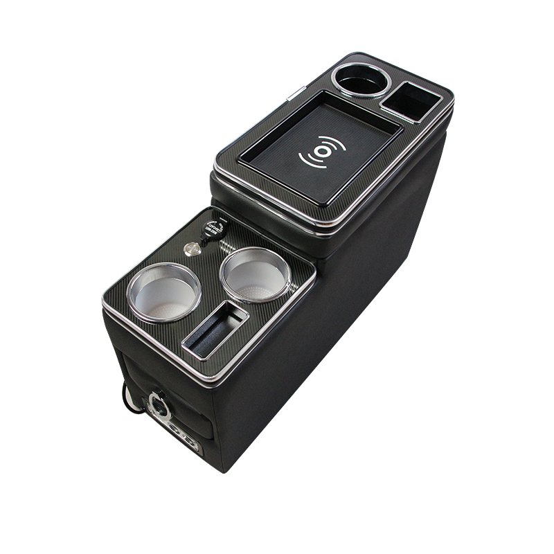 Multi-functional Console Box Car Multiple Storage Spaces Drink Holder Armrest Storage Interior for Large Vehicles Ride Included