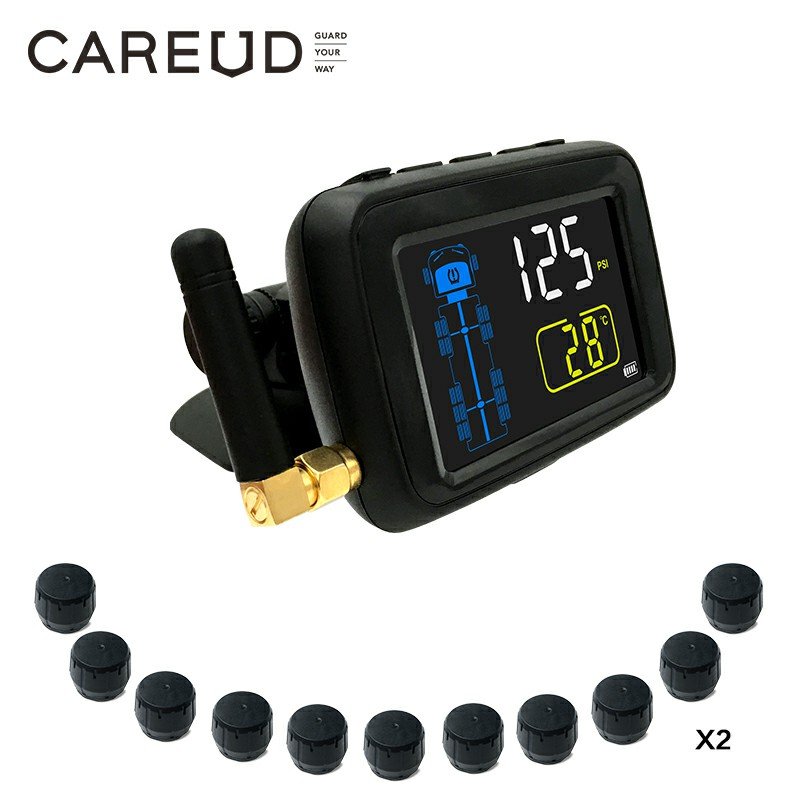 TPMS Factory 199Psi External Sensor Tire Pressure Monitoring System for RV Truck Trailer Bus 6 8 10 12 14 16 18 22 Wheels