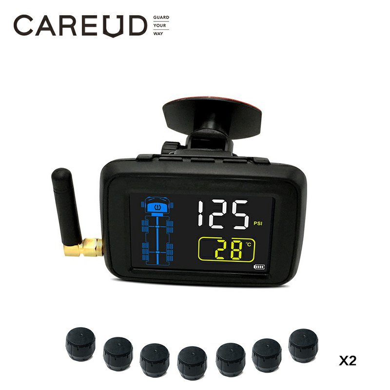 TPMS Factory 199Psi External Sensor Tire Pressure Monitoring System for RV Truck Trailer Bus 6 8 10 12 14 16 18 22 Wheels