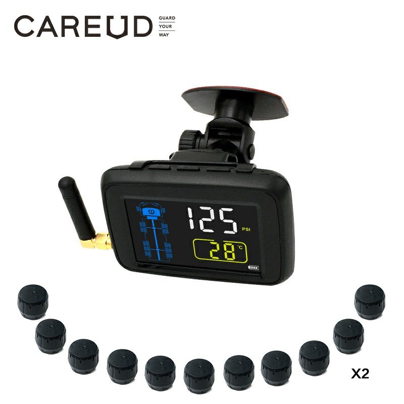 TPMS Factory 199Psi External Sensor Tire Pressure Monitoring System for RV Truck Trailer Bus 6 8 10 12 14 16 18 22 Wheels