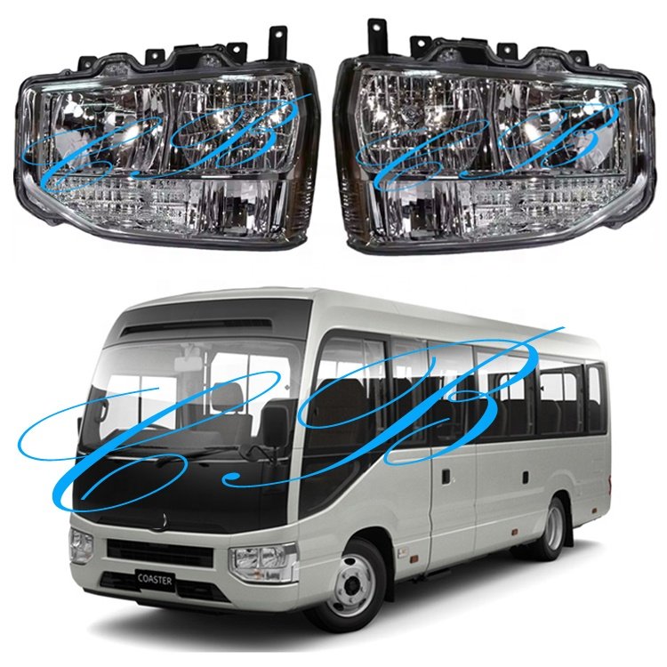Coaster Bus HZB50 HZB70 XZB60 Body Kit Front Rear Bumper Headlamp Tail Light Grille Body Parts Bumper Strip 2018 -2022 Bodykit