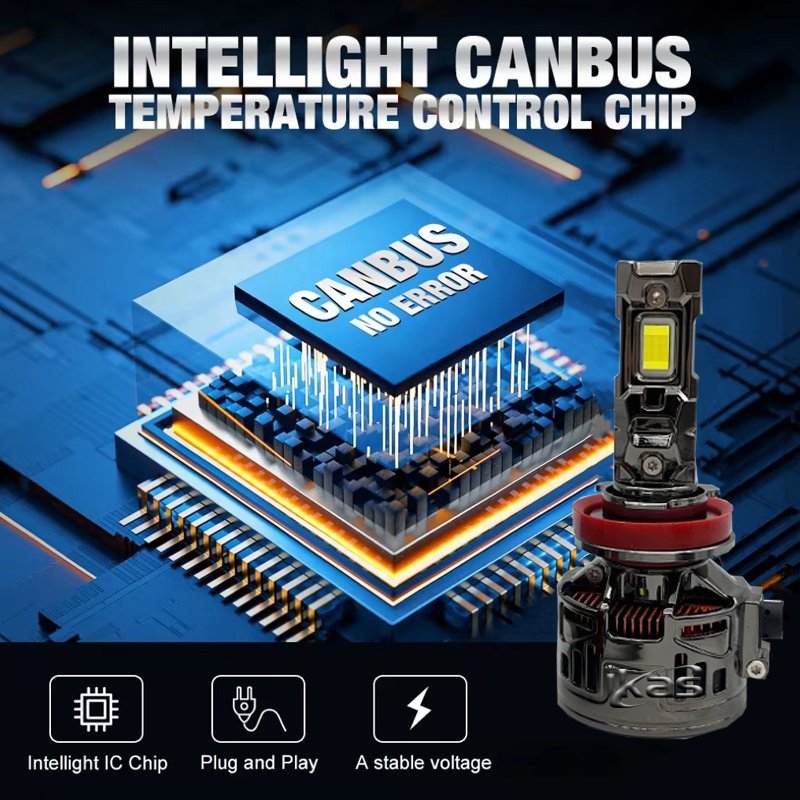 IKAS Hot Sales Dual Red Copper Pipes Led Bulbs H1 H3 H4 H7 H8 H9 H11 Led Headlight Canbus 240W 50000LM Car Led Headlights