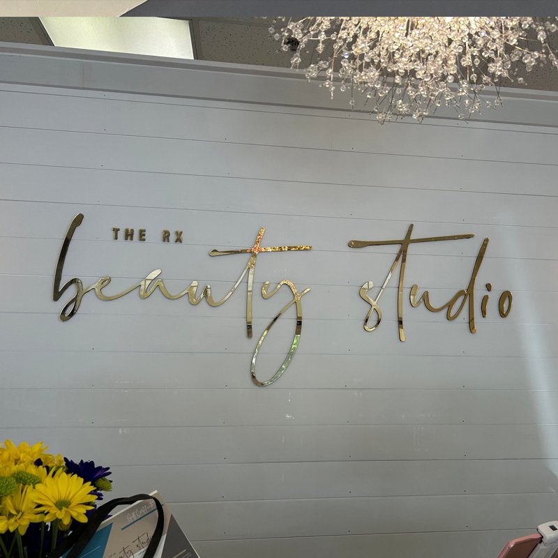Customized Led Metal Signage Beauty Salon Logo Wall Sign Electronic Metal Signs Signage