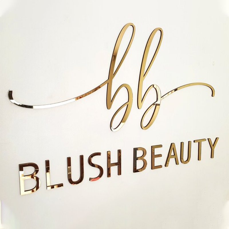 Customized Led Metal Signage Beauty Salon Logo Wall Sign Electronic Metal Signs Signage