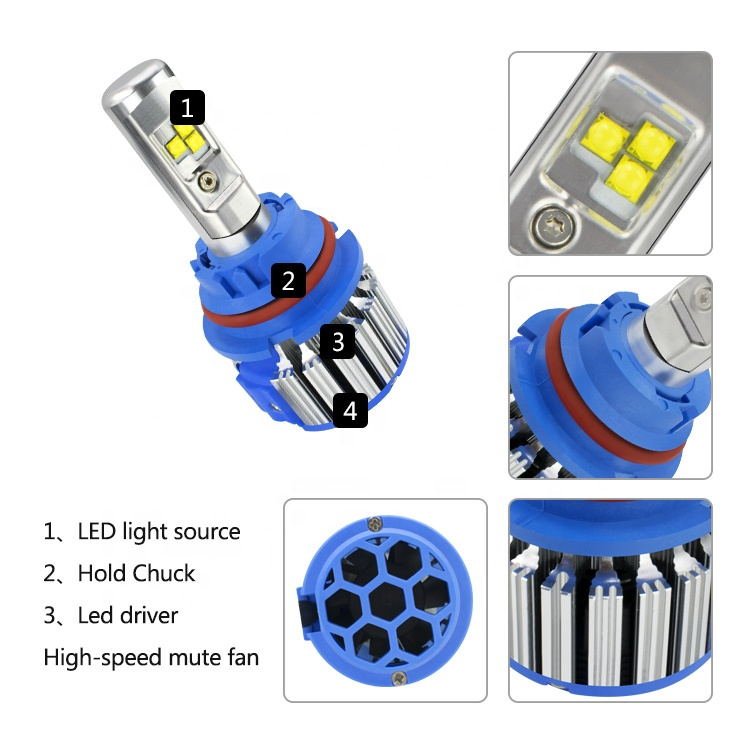 FDN Auto Lighting System Car Bulbs Headlight Lamps T1 Turbo 80W Led Headlight for Car Luces LED Para Autos Faro Bombillo