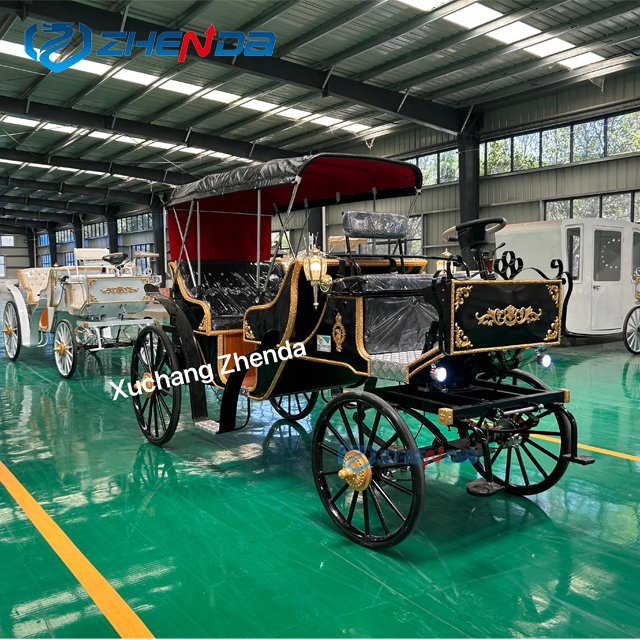 Newest Sightseeing Horse Carriage Electric and Horse-drawn Outdoor Sightseeing Horse Carriage for Sale