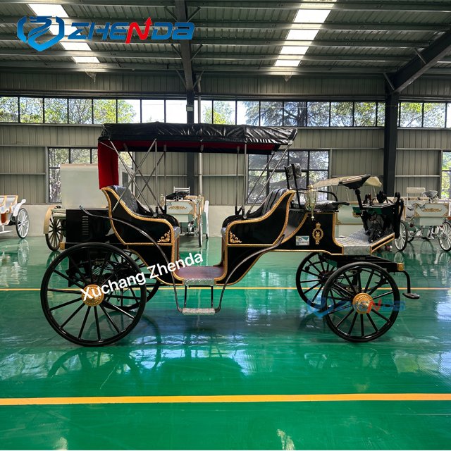 Newest Sightseeing Horse Carriage Electric and Horse-drawn Outdoor Sightseeing Horse Carriage for Sale
