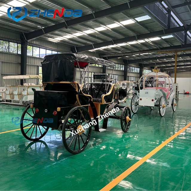 Newest Sightseeing Horse Carriage Electric and Horse-drawn Outdoor Sightseeing Horse Carriage for Sale