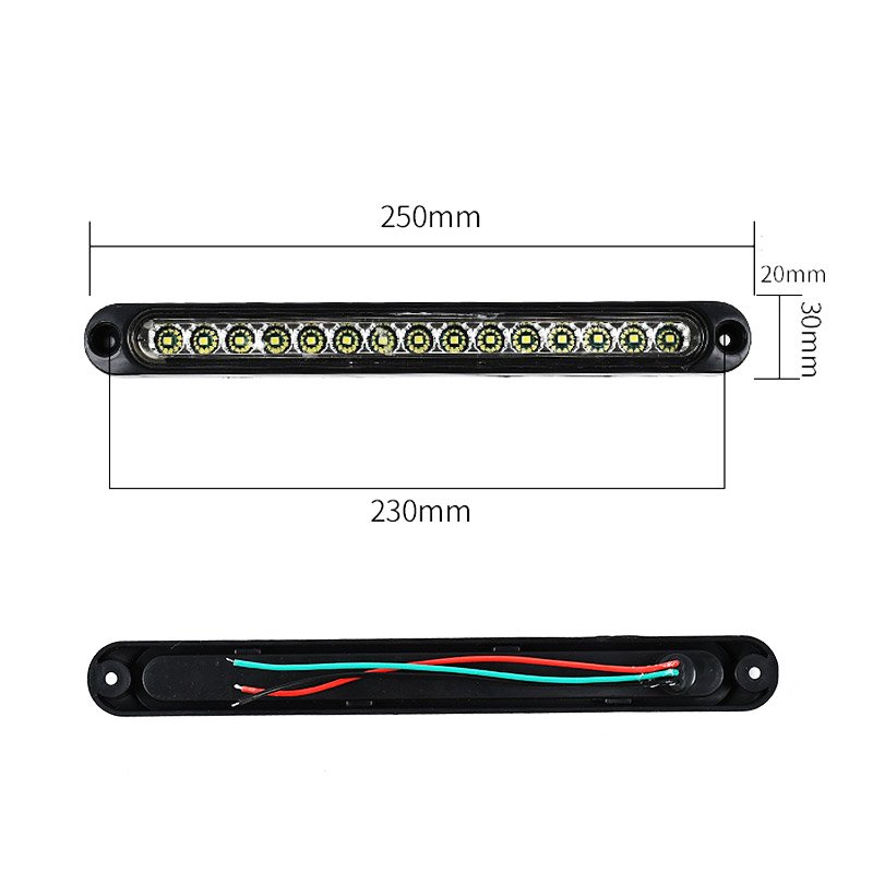 15 LED Trailer Brake Tail Light LED Bar Stop Turn Tail Lights Waterproof Brake Strip Red Light for Boat Truck RV UTV ATV