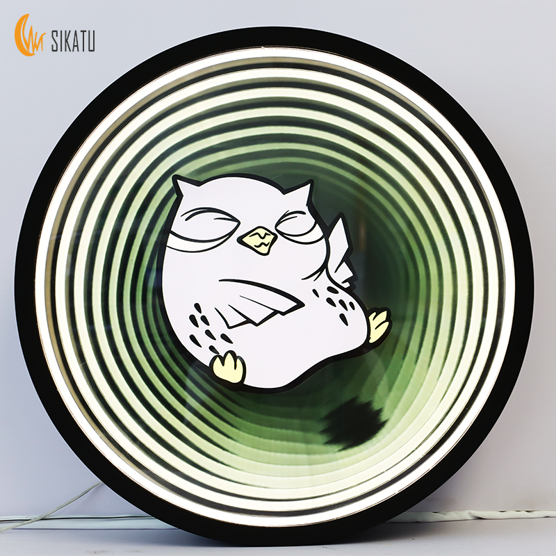 Wholesale Advertising 3D Decorative Neon Led Infinity Mirror Light Sign Display Abyss Mirror 3D Infinite Led Signs Business Bar