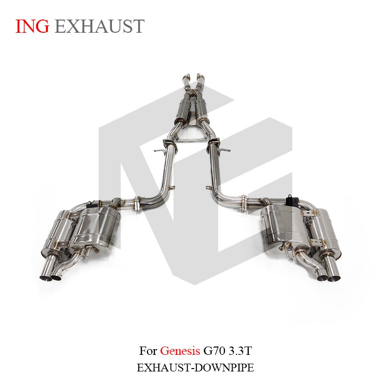 ING Auto Performance Parts for Genesis G70 3.3T 2016+ Catback Exhaust Stainless Steel Pipe Car Accessories