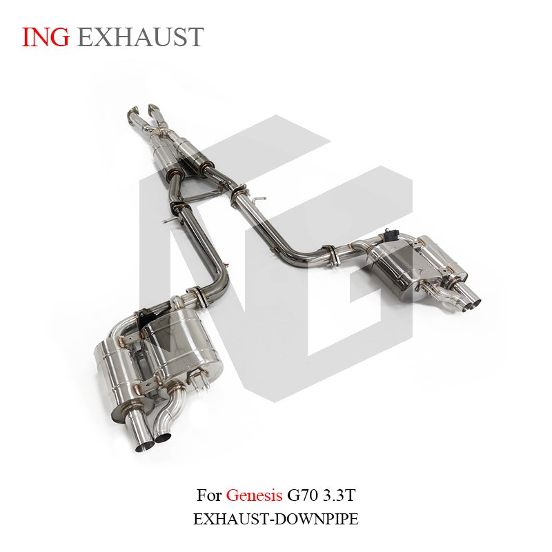 ING Auto Performance Parts for Genesis G70 3.3T 2016+ Catback Exhaust Stainless Steel Pipe Car Accessories