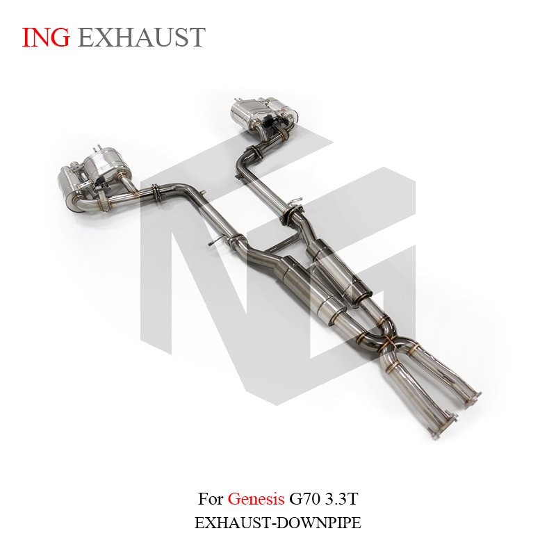 ING Auto Performance Parts for Genesis G70 3.3T 2016+ Catback Exhaust Stainless Steel Pipe Car Accessories
