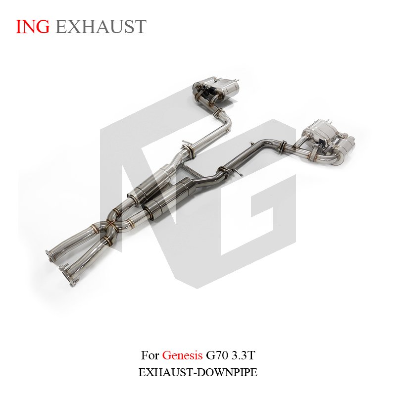 ING Auto Performance Parts for Genesis G70 3.3T 2016+ Catback Exhaust Stainless Steel Pipe Car Accessories