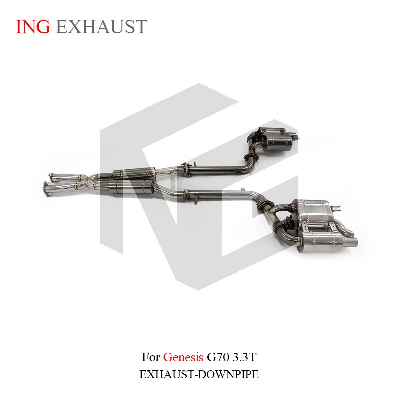 ING Auto Performance Parts for Genesis G70 3.3T 2016+ Catback Exhaust Stainless Steel Pipe Car Accessories