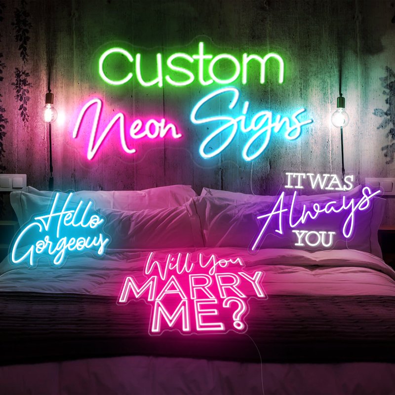 Romantic Led Neon Light Custom Neon Sign for Wedding Good Vibes Propose Marriage Home Event Decor Neon Sign Custom