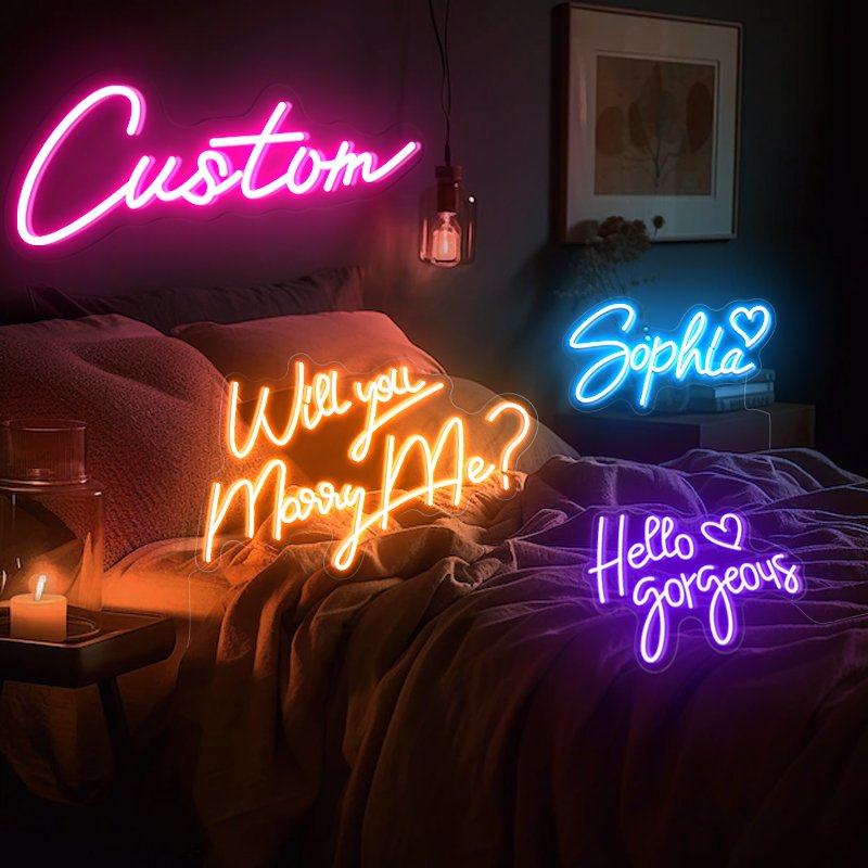 Romantic Led Neon Light Custom Neon Sign for Wedding Good Vibes Propose Marriage Home Event Decor Neon Sign Custom