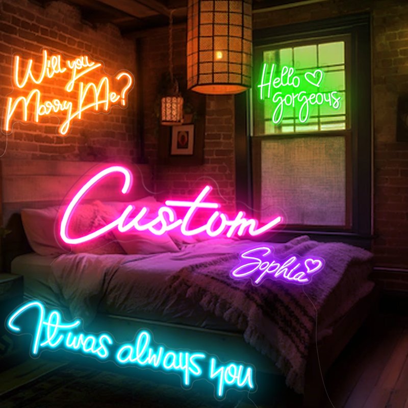 Romantic Led Neon Light Custom Neon Sign for Wedding Good Vibes Propose Marriage Home Event Decor Neon Sign Custom