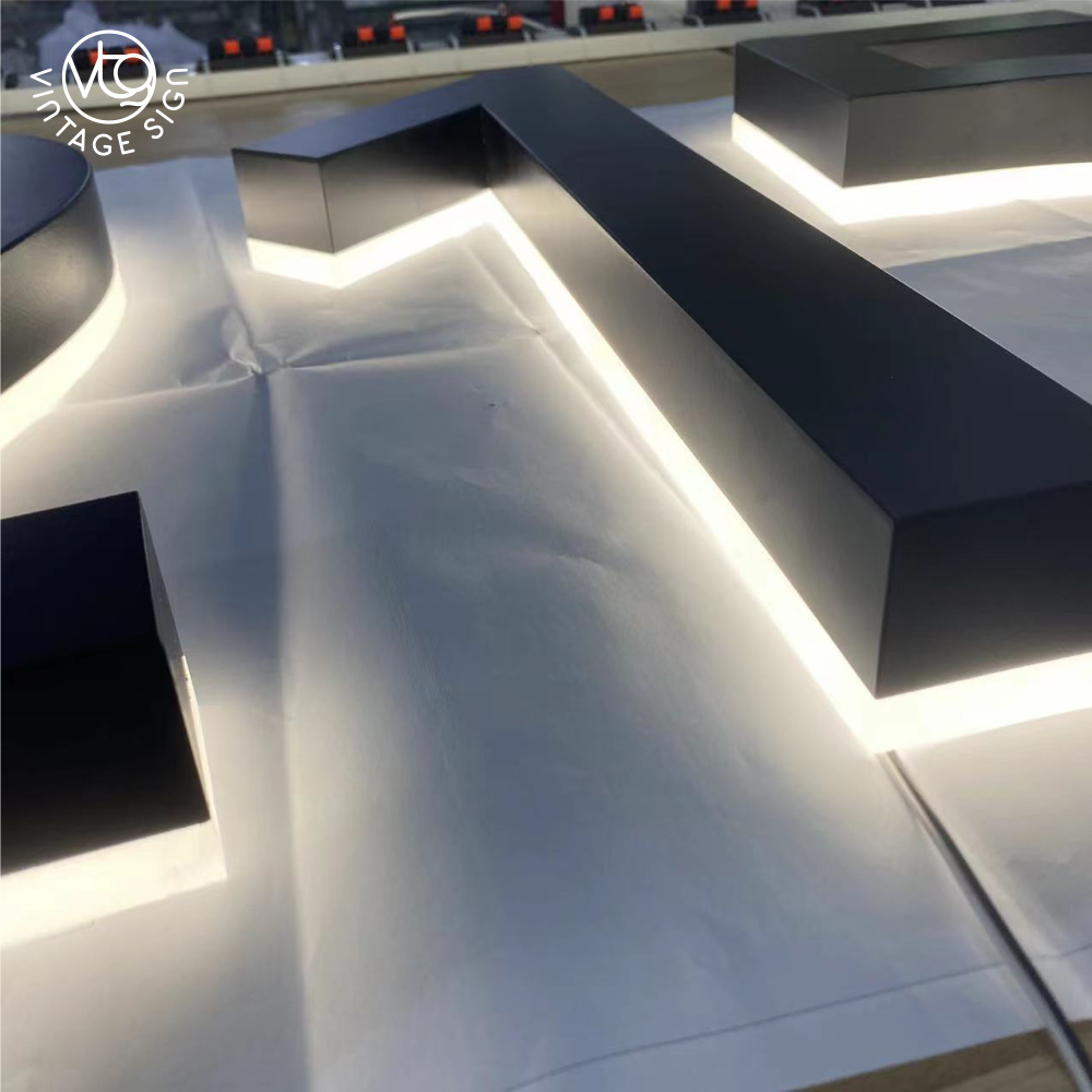Customized Illuminated Indoor Light Led Letter Wall Sign 3d Acrylic Light up Custom Logo 3d Led Backlit Letter Sign